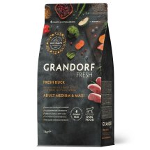 Сухий корм Grandorf Dog Fresh Duck & Sweet Potatoe Medium & Maxi для собак середніх та великих порід з качкою та бататом - 1 кг