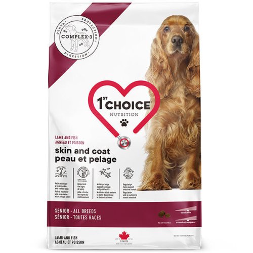 Сухий корм 1st Choice Dog Senior Skin and Coat Lamb&Fish Фест Чойс Сеньйор Ягня Риба для літніх собак усіх порід - 11 кг