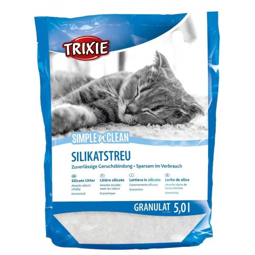 Наповнювач Trixie Simple and Clean для котів сілікагелевий гранули - 5 л