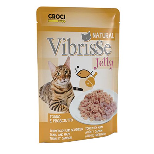 Вологий корм Vibrisse Cat JELLY Для котів тунець/куряча шинка в желе - 70 г