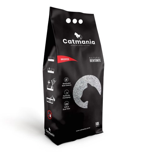 Бентонітовий наповнювач CatMANIA натуральний білий - 10 л