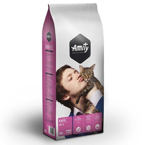 Сухий корм Amity Cat ECO MIX для котів для усіх порід мікс м'яса - 20 кг
