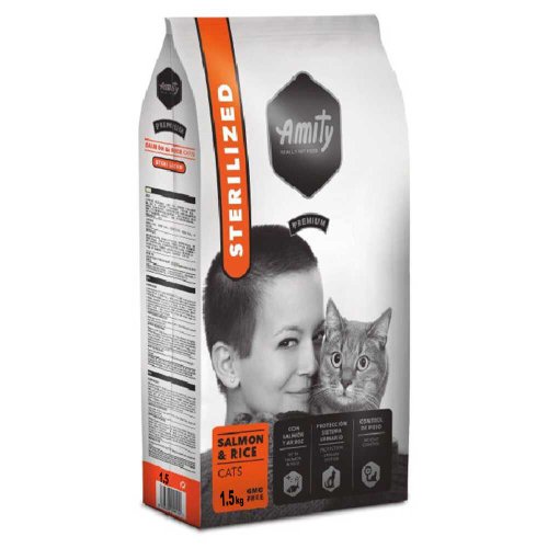 Сухий корм Amity Cat Sterilized Salmon для котів стерилізованих з лососем - 1.5 кг