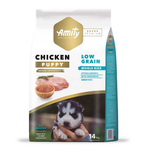 Сухий корм Amity Dog Super Premium Puppy для цуценят усіх порід з куркою - 14 кг