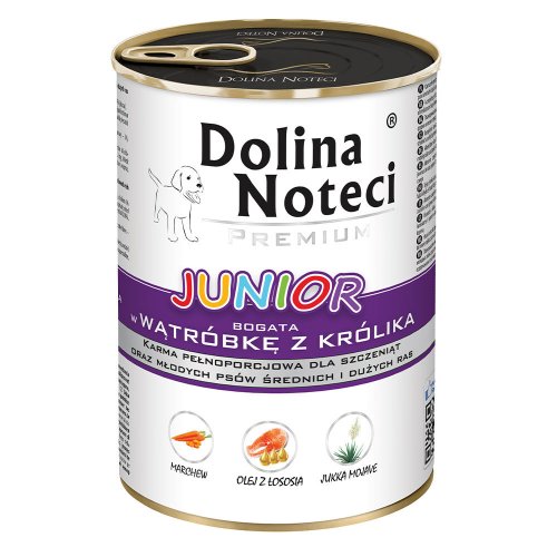 Вологий корм Dolina Noteci Dog Premium Для цуценят з печінкою кролика - 400 г