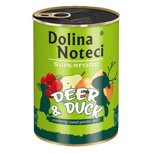 Вологий корм Dolina Noteci Dog Superfood Для cобак з олениною та качкою - 400 г