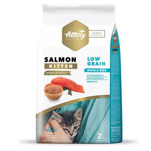 Сухий корм Amity Cat Super Premium Kitten Salmon для кошенят з лососем - 2 кг