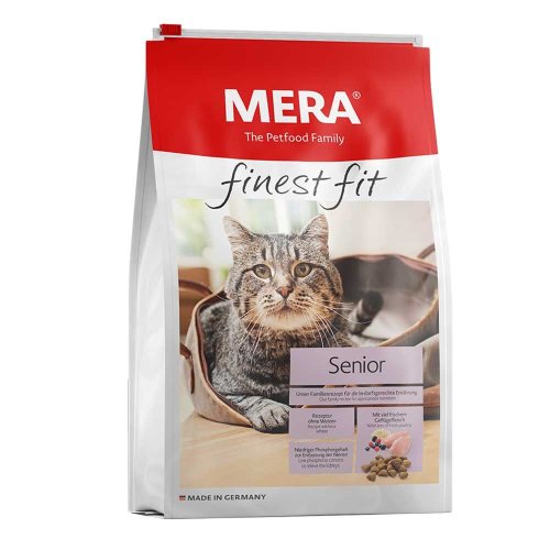 Сухий корм Mera Cat Finest fit Senior корм для котів похилого віку (8+) із свіжим м'ясом птиці та лісовими ягодами - 4 кг