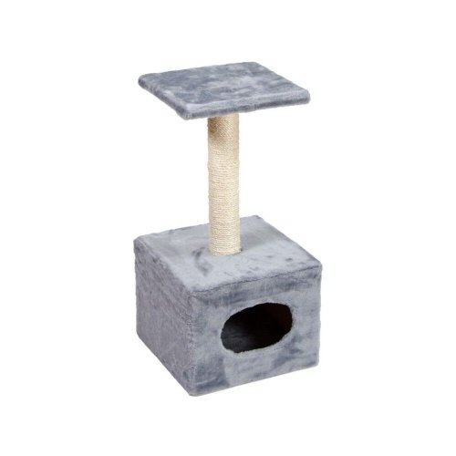 Дряпка Природа Д1 для котів з будкою сіра 32x32x65 см - 1 шт