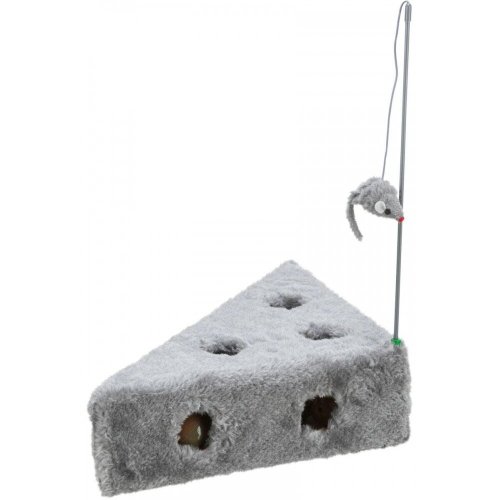 Іграшка Trixie для котів Сир з мишкою і трьома м'ячиками плюш 36х8х26 см - 1 шт