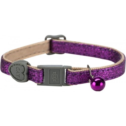 Нашийник Trixie для котів Glitter з дзвіночком поліестеровий - 1 шт