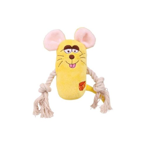 Іграшка Trixie для собак Тваринки з мотузкою та пискавкою плюш - 13 см