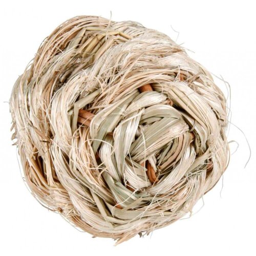 Іграшка Trixie для гризунів м'яч з брязкальцем натуральні матеріали трав'яний 6 см - 1 шт