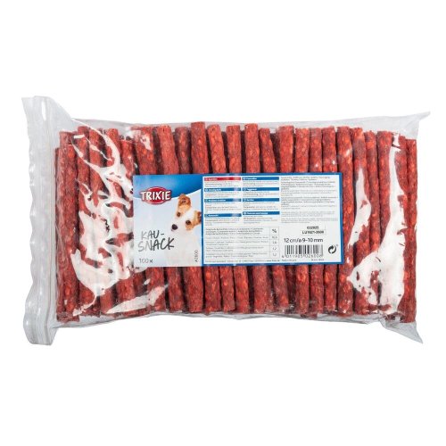 Ласощі Trixie для собак Палички жувальні пресовані червоні 12 см - 100 шт