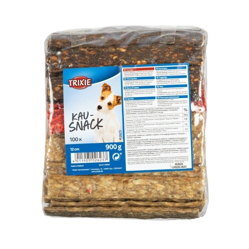 Пластини Trixie для собак жувальні мікс натурaльна шкіра 12 см - 100 шт