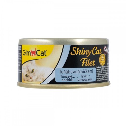Вологий корм GimCat Shiny Cat Filet для котів з тунцем та анчоусом - 70 г