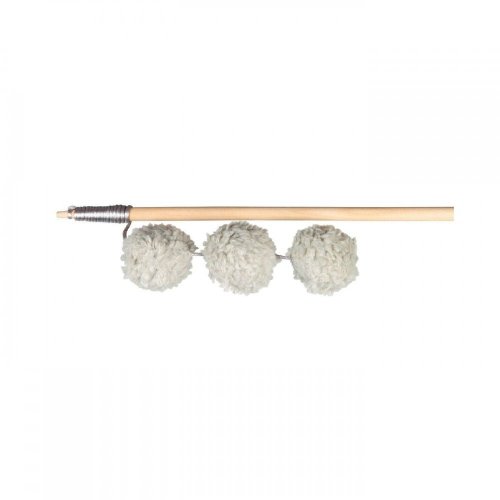 Іграшка Trixie для котів Вудочка з трьома м'ячиками з брязкальцем та котячою м'ятою плюш 35 см - 1 шт