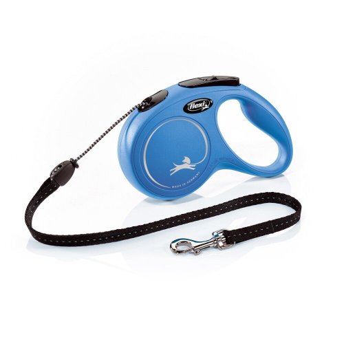 Рулетка-повідець Flexi для собак New Classic трос розмір M 5 м/ 20 кг - Синій