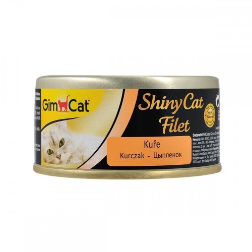 Вологий корм GimCat Shiny Cat Filet для котів з куркою та рисом - 70 г