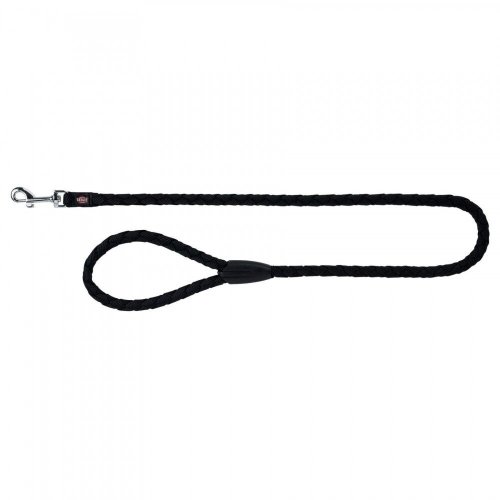 Повідець Trixie для собак Cavo чорний нейлон розмір 1 м/12 мм - S-M