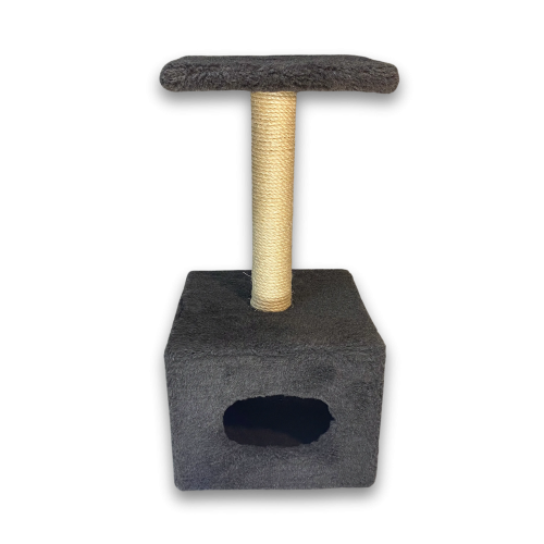 Дряпка Природа Д1 для котів з будкою капучино 32x32x65 см - 1 шт