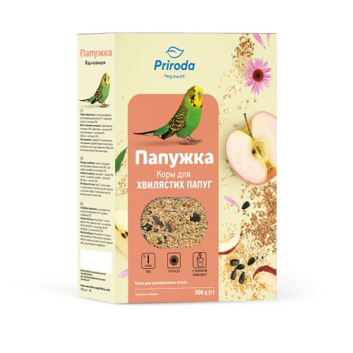 Корм Природа Папужка Йод ехінацея для хвилястих папуг - 500 г