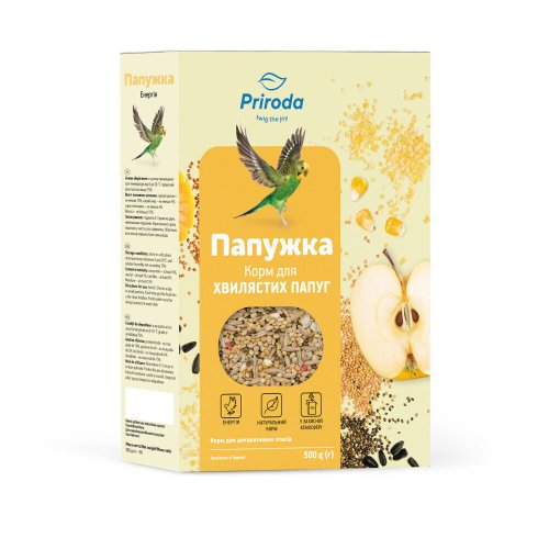 Корм Природа Папужка Енергія для хвилястих папуг - 500 г