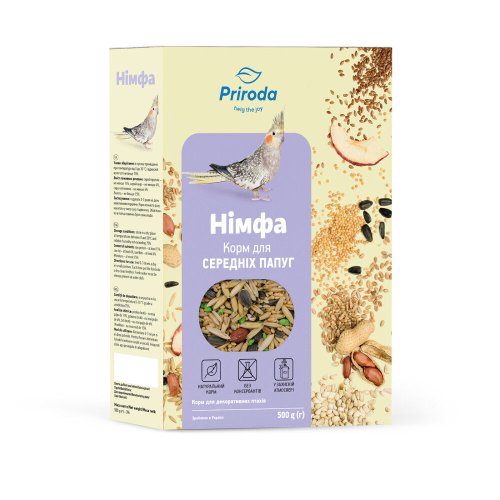 Корм Природа Німфа для середніх птахів - 500 г