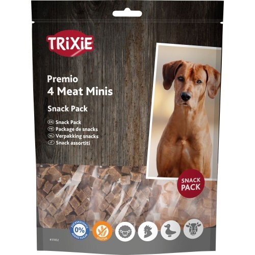 Ласощі Trixie Premio 4 Meat Minis для собак з куркою качкою яловичиною та бараниною - 4х100 г