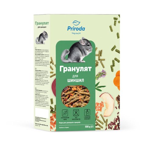 Корм Природа Гранулят для шиншилл - 500 г