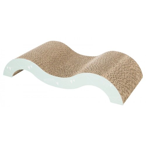 Дряпка Trixie Wave Junior для кошенят з котячою м ятою картон світло-бузкова/м ятна 38х7х18 см - 1 шт