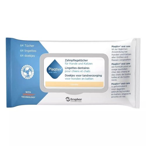 Серветки Plaqtiv+ Wipes для догляду за зубами котів та собак - 1 шт