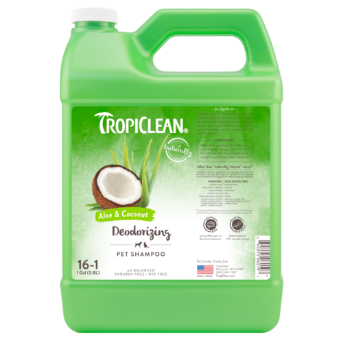 Шампунь TropiClean "Алоє та кокос" концентрат дезодоруючий для собак та котів - 3.8 л