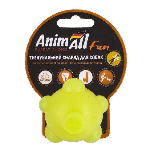 Іграшка для собак AnimAll Фан куля молекула 5 см - Жовтий