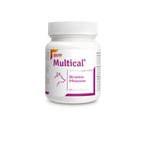 Вітаміни Dolfos для собак Мультикаль міні (1т/3кг) - 90 таб