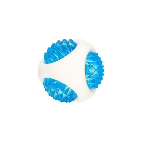 Іграшка для собак Animall GriZzly світлова LED-м'яч - Біло-синій