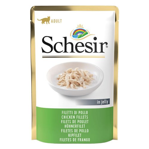Вологий корм Schesir Cat Chicken Fillets КУРЯЧЕ ФІЛЕ в желе для котів - 85 г
