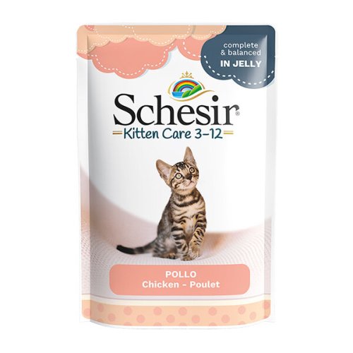 Вологий корм Schesir Cat Kitten Care Chicken ФІЛЕ КУРКИ ДЛЯ КОШЕНЯТ в желе для кошенят - 85 г