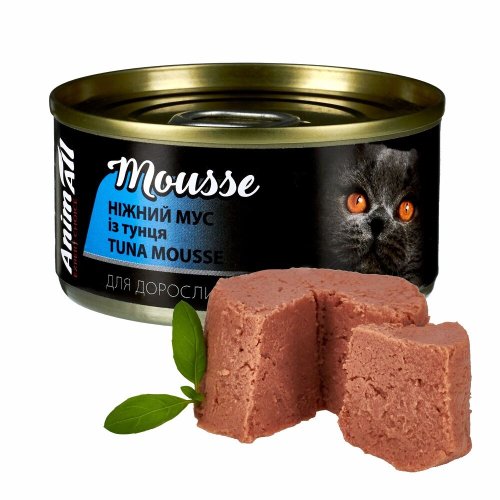 Вологий корм Animall Cat для котів Ніжний мус із тунця - 80 г