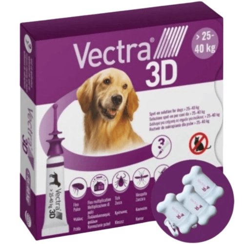 Краплі Ceva Вектра 3D для собак 25-40 кг від бліх - 1 піпетка