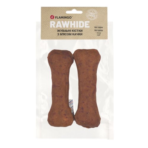 Жувальні кістки Flamingo Dog для собак з м'ясом качки 2 шт 15 см - 220 г