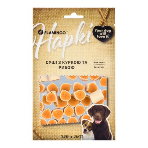 Ласощі Flamingo Dog Суші з куркою та рибою для собак - 75 г