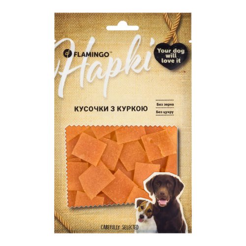 Ласощі Flamingo Dog Кусочки з куркою для собак - 75 г