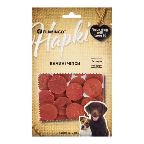 Ласощі Flamingo Dog Качині чіпси для собак - 75 г