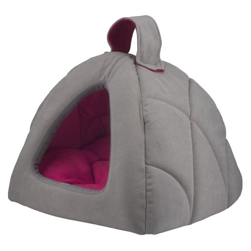 Лежак AnimAll Silver 39х39х36 gray/pink - 1 шт