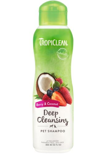 Шампунь TropiClean "Ягоди та кокос" глибоке очищення для собак та котів - 355 мл