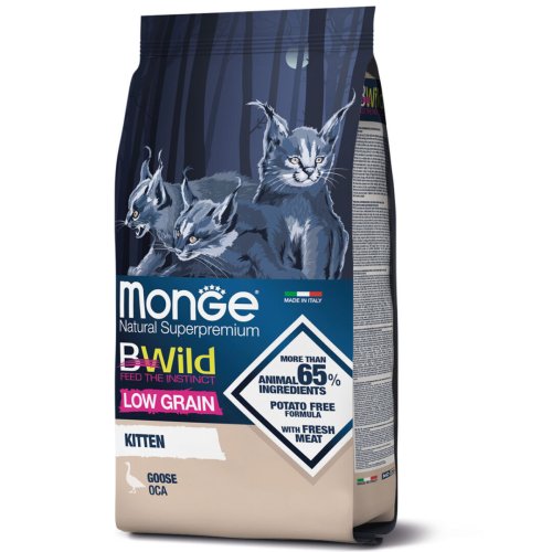 Сухий корм Monge Cat Bwild Low Grain Kitten м'ясо гусака для кошенят - 1.5 кг