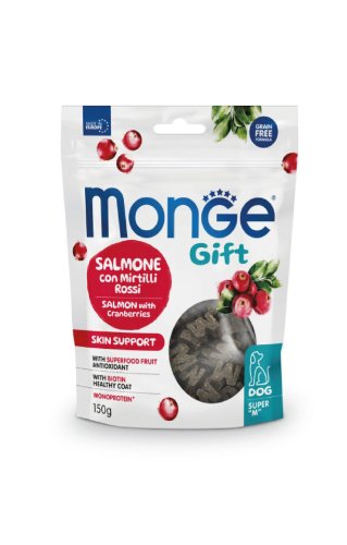 Ласощі Gift Monge Gift Dog Skin support лосось з журавлиною - 150 г