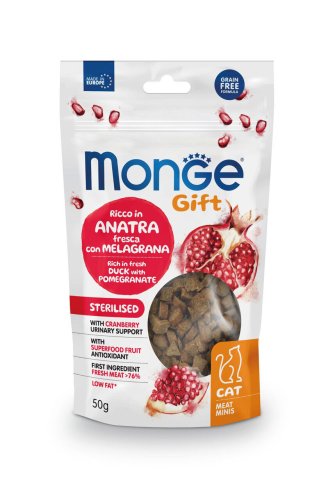 Ласощі Gift Monge Gift Cat Sterilised качка з ганатом - 50 г