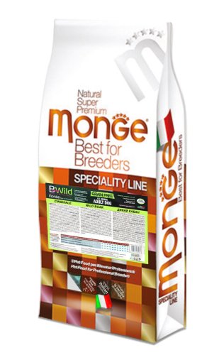 Сухий корм Monge Dog Bwild Low Grain дикий кабан для дорослих собак - 15 кг